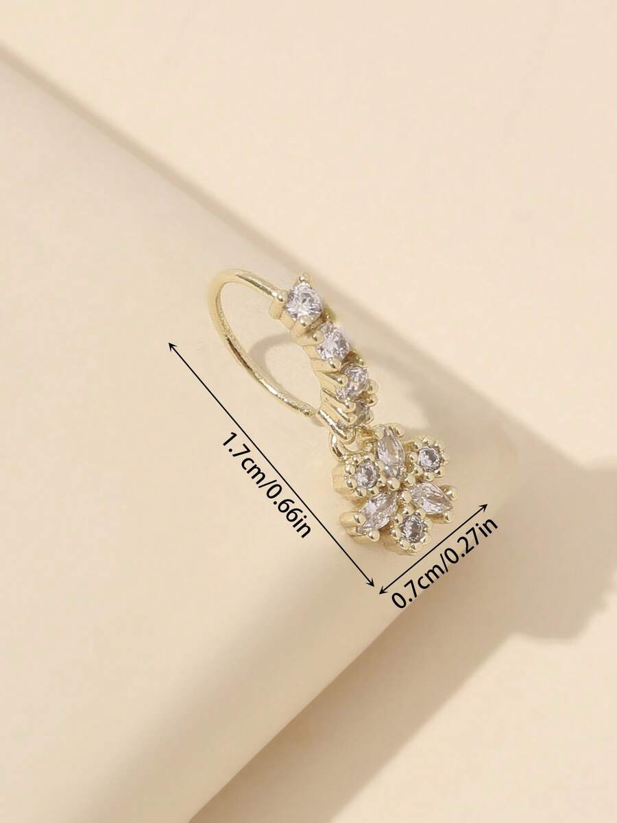 Delicate Flower Design Nose Ri - Body Jewelry Nose Ring ulasan dan harga