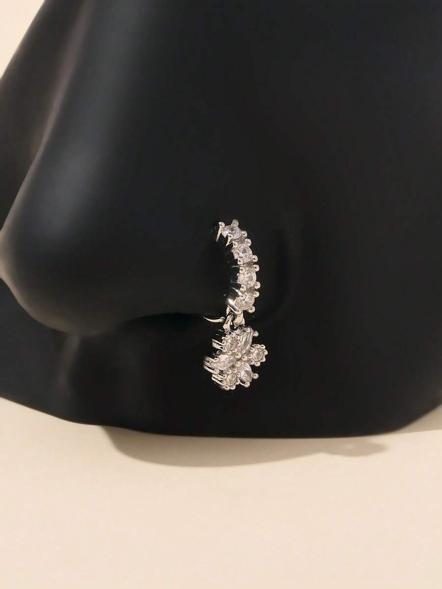 Delicate Flower Design Nose Ri - Body Jewelry Nose Ring ulasan dan harga