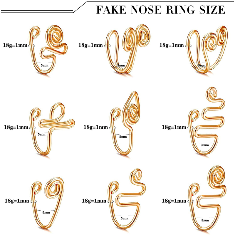 Fake Nose Ring Stainless Steel - Body Jewelry Nose Ring ulasan dan harga