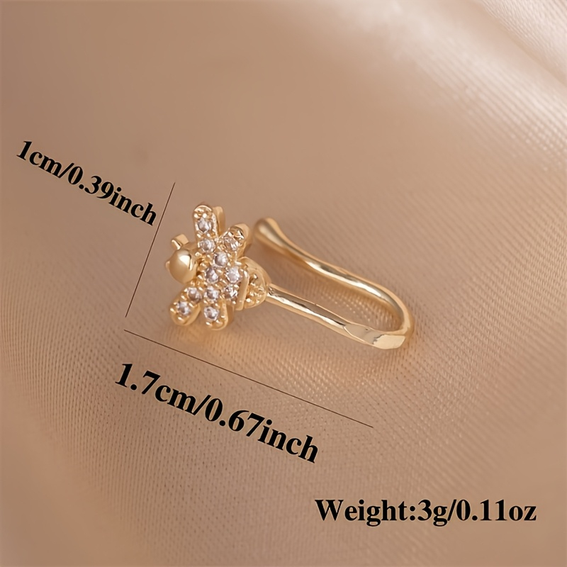 1-piece cute little bee zircon - Body Jewelry Nose Ring ulasan dan harga