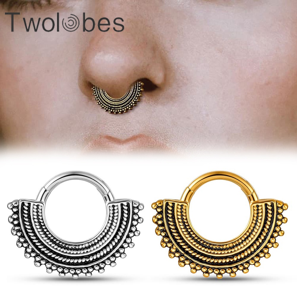 Twolobes 1PC Stainless Steel F - Conch Earring Hoop ulasan dan harga