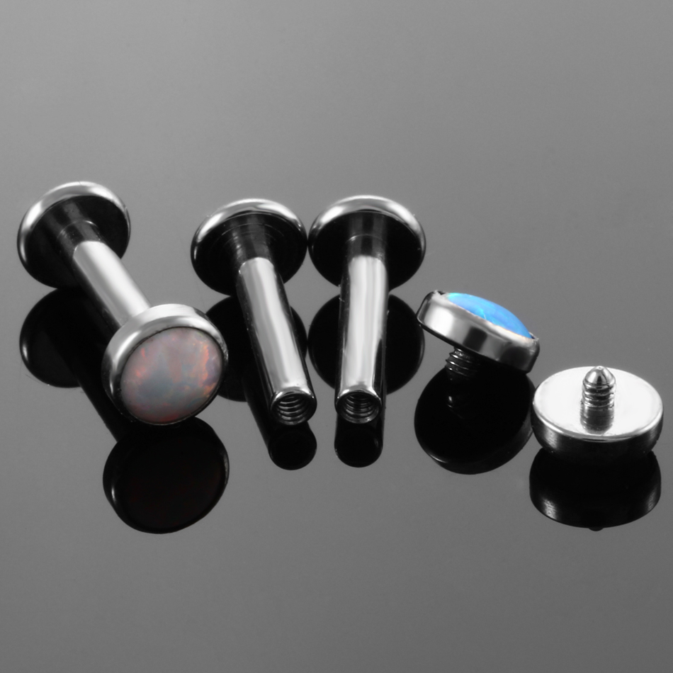 1PC Titanium Opal Labret Lip R - Helix Cartilage Ring ulasan dan harga