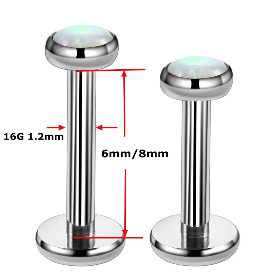 1PC Titanium Opal Labret Lip R - Helix Cartilage Ring ulasan dan harga